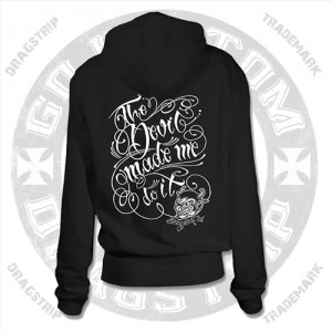 The Devil Made Me Do It Girls Hooded Top 